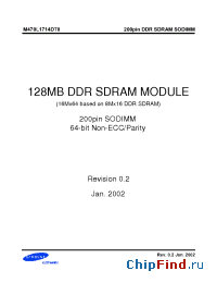 Datasheet M470L1714DT0 manufacturer Samsung