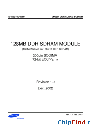 Datasheet M485L1624DT0 manufacturer Samsung