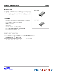 Datasheet S1T8603X01-D0B0 manufacturer Samsung