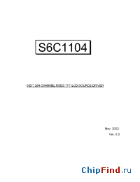 Datasheet S6C1104 manufacturer Samsung