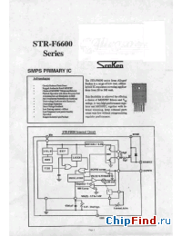 Datasheet STR-F6502 manufacturer Sanken