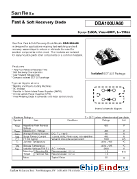 Datasheet DBA200UA40 manufacturer SanRex