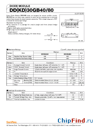 Datasheet DD30GB40 manufacturer SanRex