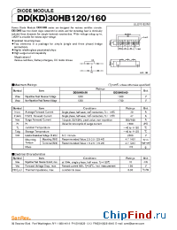 Datasheet DD30HB120 manufacturer SanRex