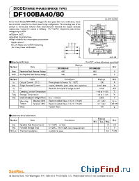 Datasheet DF100BA80 manufacturer SanRex