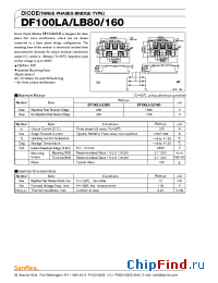 Datasheet DF100LA160 manufacturer SanRex