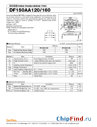 Datasheet DF150AA120 manufacturer SanRex