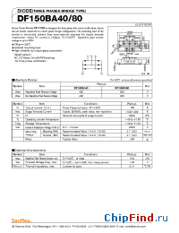 Datasheet DF150BA80 manufacturer SanRex