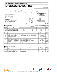 Datasheet DF30CA80 manufacturer SanRex
