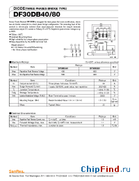 Datasheet DF30DB40 manufacturer SanRex