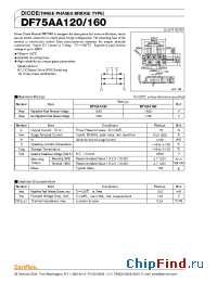 Datasheet DF75AA120 manufacturer SanRex
