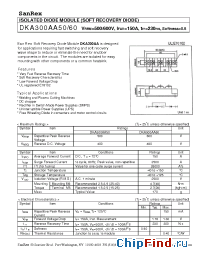 Datasheet DKA300AA60 manufacturer SanRex