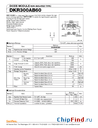 Datasheet DKR300AB60 manufacturer SanRex