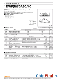 Datasheet DWF70A40 manufacturer SanRex