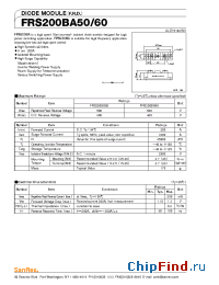 Datasheet FRS200BA50 manufacturer SanRex
