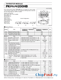 Datasheet PK200HB160 manufacturer SanRex