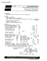 Datasheet 2SA1539 manufacturer Sanyo