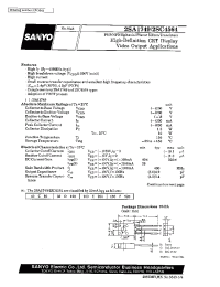 Datasheet 2SA1749 manufacturer Sanyo