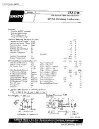 Datasheet 2SA1798 manufacturer Sanyo