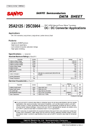 Datasheet 2SA2125 manufacturer Sanyo