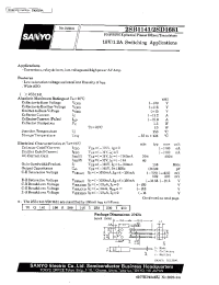 Datasheet 2SB1141 manufacturer Sanyo