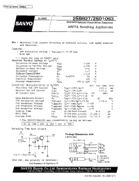 Datasheet 2SB827 manufacturer Sanyo
