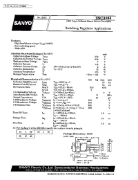 Datasheet 2SC3184 manufacturer Sanyo