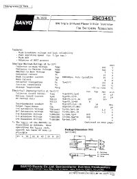 Datasheet 2SC3451 manufacturer Sanyo