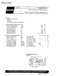 Datasheet 2SC4451 manufacturer Sanyo