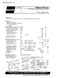 Datasheet 2SD1194 manufacturer Sanyo