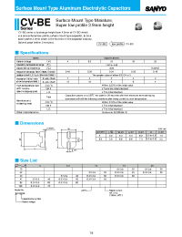 Datasheet 6.3CV100BE manufacturer Sanyo