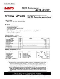 Datasheet CPH3122 manufacturer Sanyo