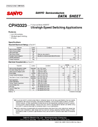 Datasheet CPH3323 manufacturer Sanyo