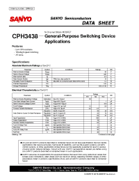 Datasheet CPH3438 manufacturer Sanyo