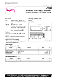 Datasheet LA1828 manufacturer Sanyo