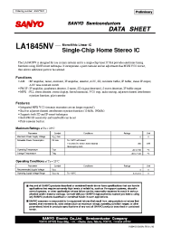 Datasheet LA1845NV manufacturer Sanyo