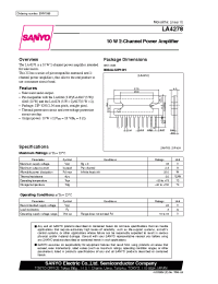 Datasheet LA4278 manufacturer Sanyo