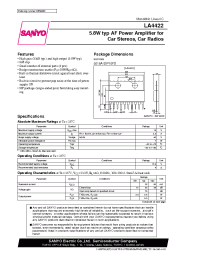 Datasheet LA4422 manufacturer Sanyo