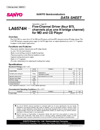 Datasheet LA6574H manufacturer Sanyo