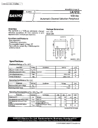 Datasheet LA7213 manufacturer Sanyo