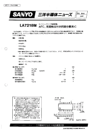 Datasheet LA7218 manufacturer Sanyo