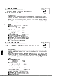 Datasheet LC3514A manufacturer Sanyo