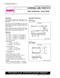 Datasheet LC36256AML-12 manufacturer Sanyo