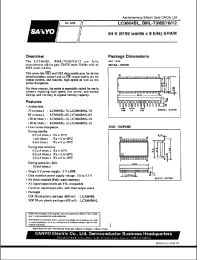 Datasheet LC3664BML-10 manufacturer Sanyo