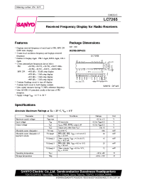 Datasheet LC7265 manufacturer Sanyo
