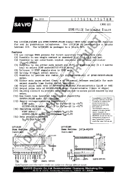 Datasheet LC7363N manufacturer Sanyo