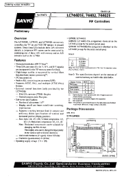 Datasheet LC74401E manufacturer Sanyo