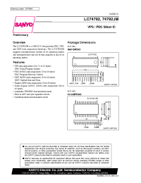 Datasheet LC74792JM manufacturer Sanyo