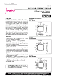 Datasheet LC75834E manufacturer Sanyo