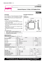 Datasheet LC75842 manufacturer Sanyo
